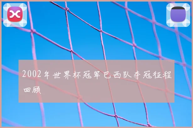2002年世界杯冠军巴西队夺冠征程回顾